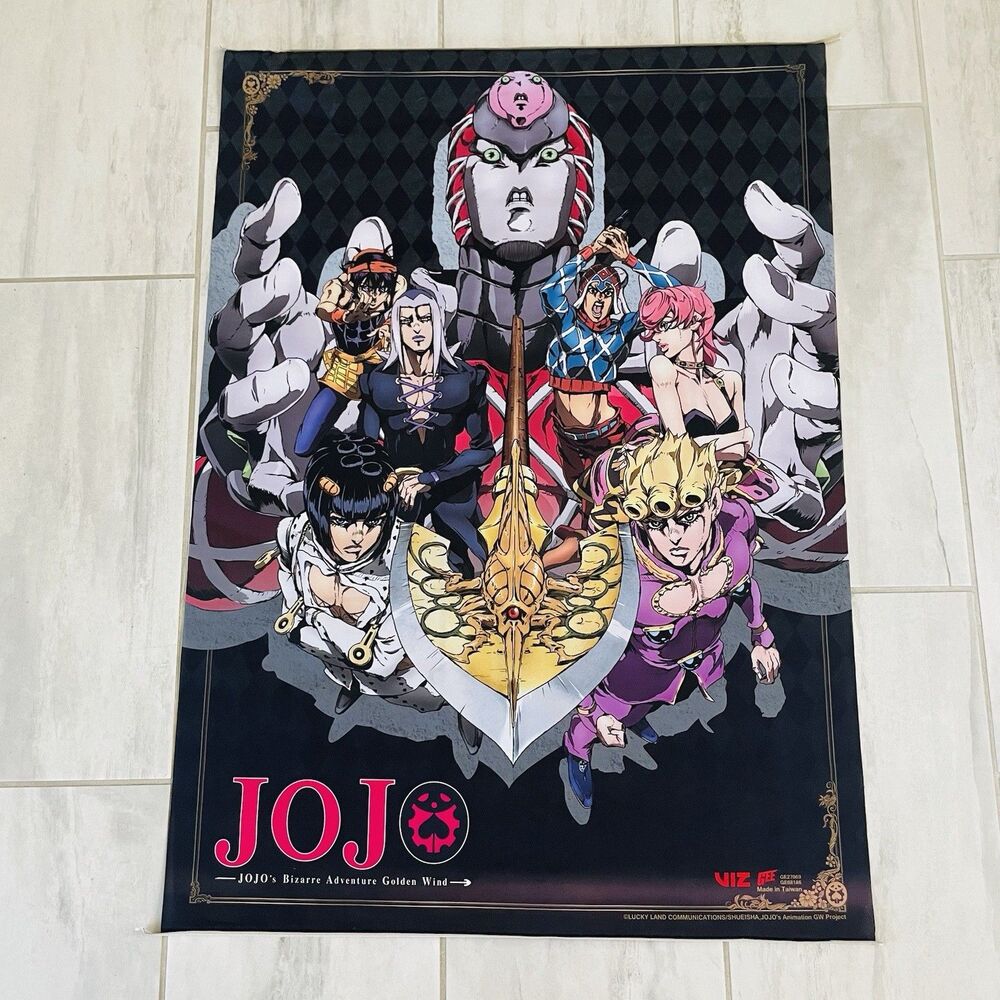 Jojos Bizarre Adventure Golden Wind Fabric Banner Wall Scroll Poster NO RODS